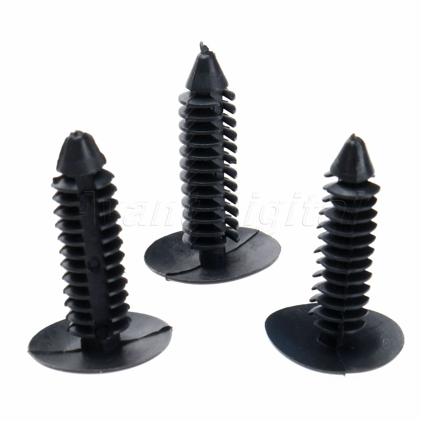 50 Plastic Screw Fastener Rivet Bumper Hood Fender Splash Guard Retainer Clips
