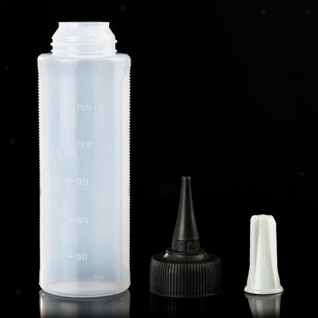 3Pc Salon Hair Color Measuring Applicator Bottle Hairdressing Hair Styling 150ml