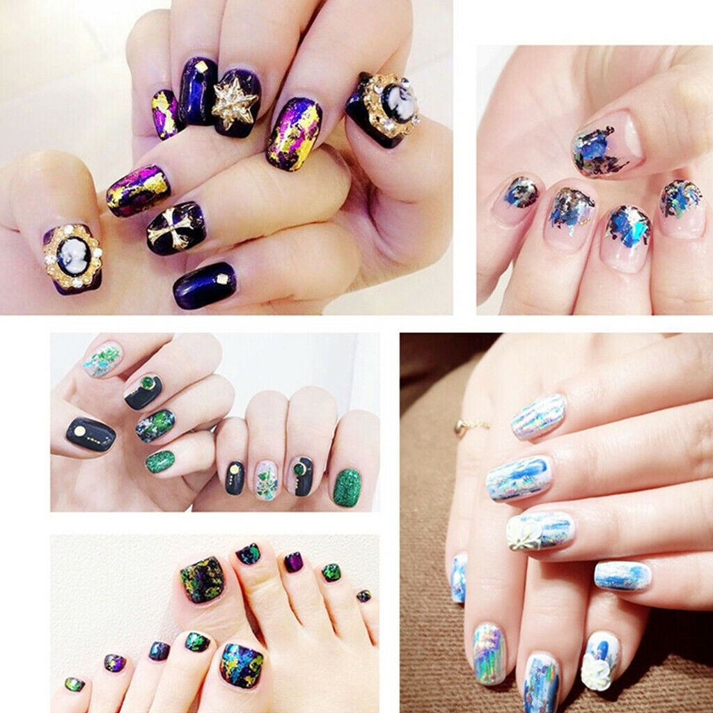 10 Designs/box Nail Art Decoration Iridescent Star Stickers Mixed Style 11