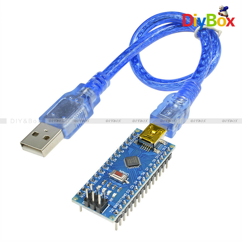 2PCS Mini USB Nano V3.0 ATmega328 16M 5V Micro-controller CH340G board F Arduino