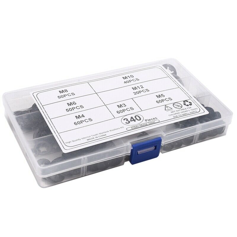 340Pcs Internal Tooth Starlock Washers  Speed Locking Washers Push on Speed ClU2