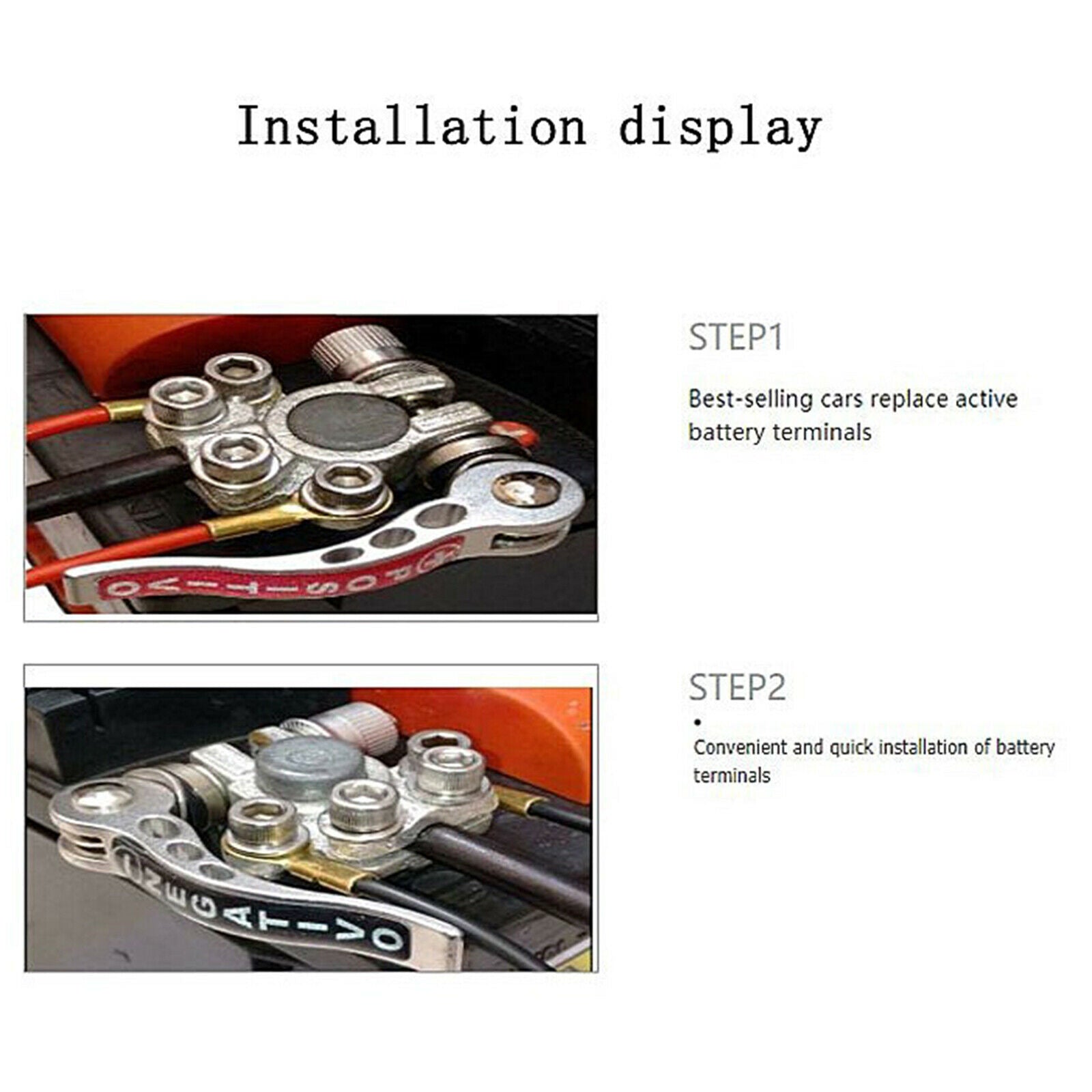 1 Pair Toolless Quick Disconnect Battery Main Cable Post Terminal Shut-Off