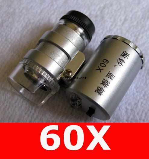60X Magnifying Loupe Jewelry Jewelers Pocket Magnifier Loop microscope