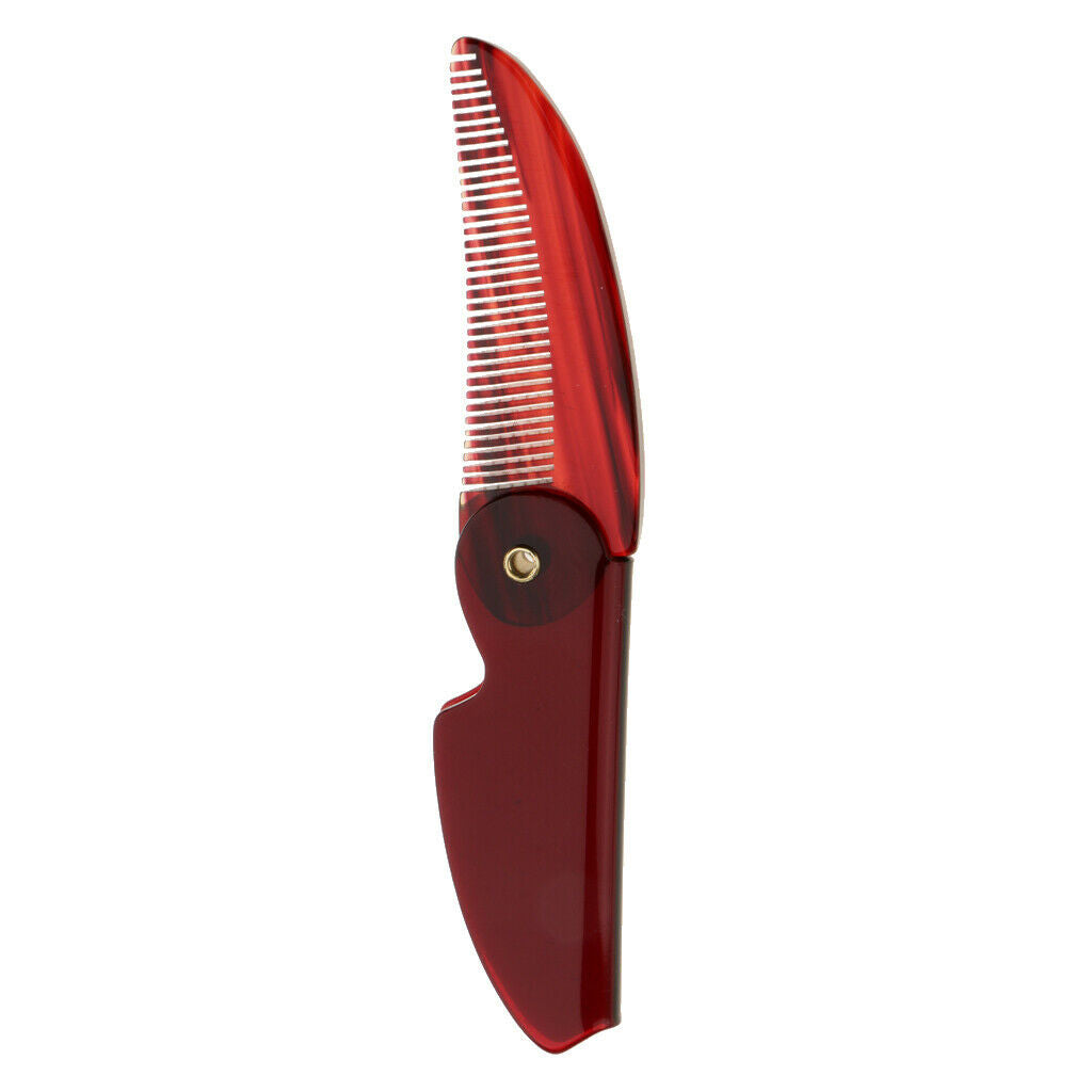 Plastic Fine Teeth Folding Beard Moustache Comb Hair Care Brushes Unisex