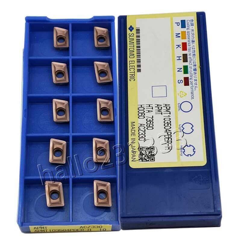 10PCS APMT103504PDER-H ACZ330 Indexable CNC Carbide Milling Inserts For P M K