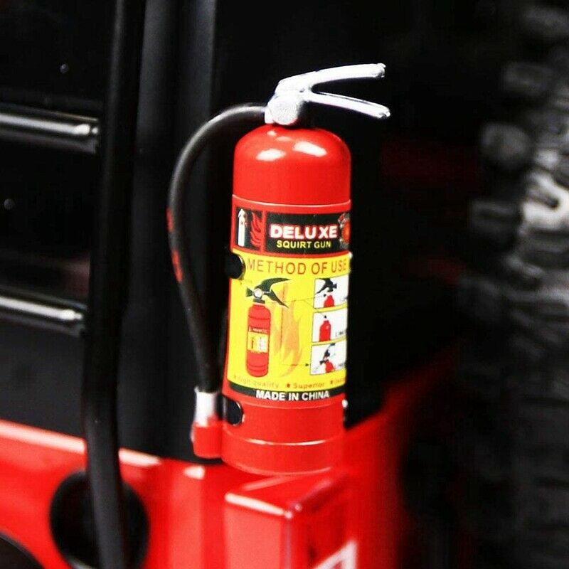 2X(RC Decoration Metal Mini Fire Extinguisher for 1/10 RC Cler Axial SCX10 P3M2)
