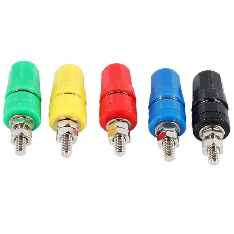 5Pcs M4X36 Pure Copper Terminal 4Mm Banana Jack Socket 20A Binding Post BananaQ6