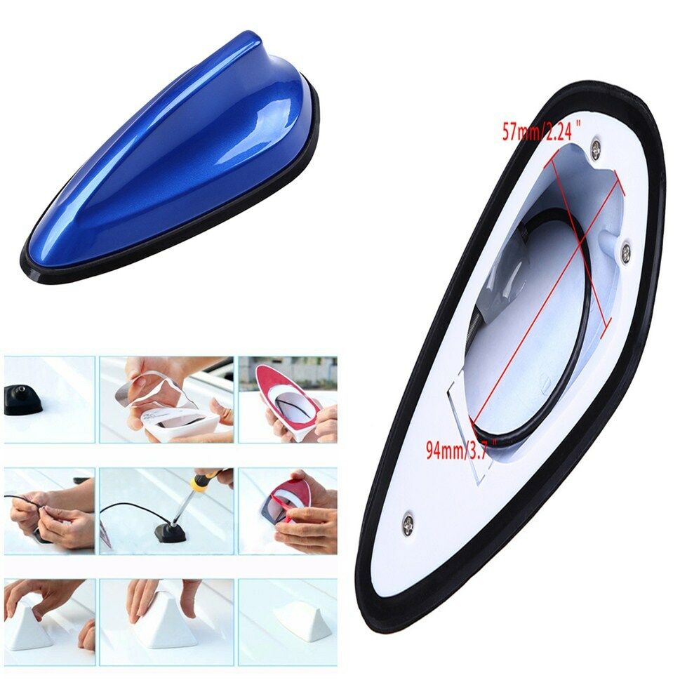 Car SUV Antenna Shark Fin Antenna with  Waterproof Base Radio FM Signal Aerials