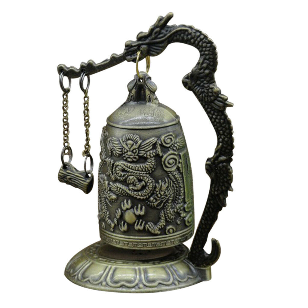Alloy Desktop Dragon Gong Oriental Desktop Craft Hanging