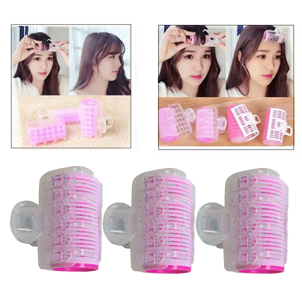 Magic Rollers Cling Stick Hair Curler Curls Wave Styling Salon Tool Pink