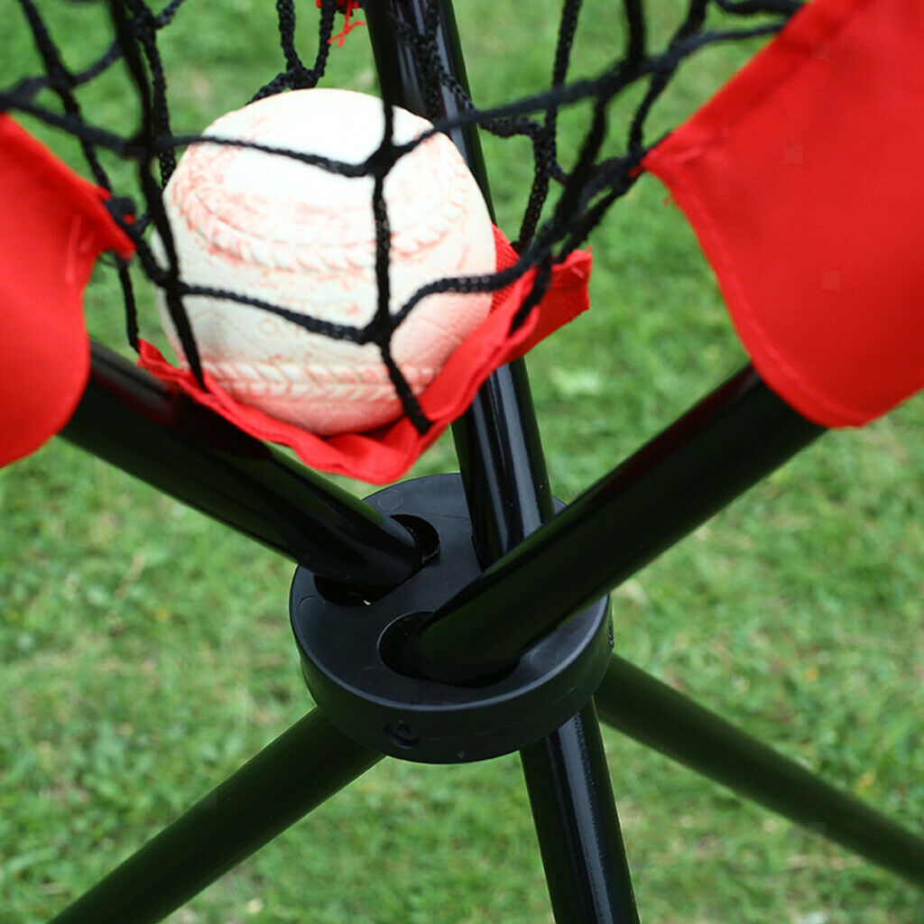 Baseball Tripod Ball Caddy Batting Practice Training Ball Basket w/ Tote Bag