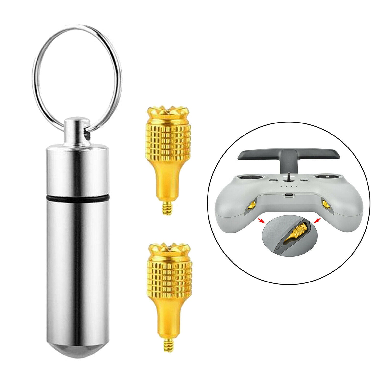 2x Mini Controller Sticks for DJI  Aluminum Alloy Remote Controller Joystick