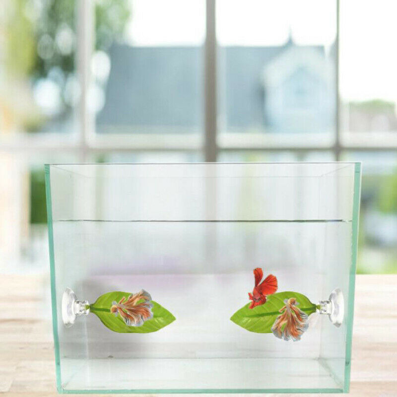 1PC Fish Tank Aquarium Leaf Fish Rest Spawning Plant Betta Fish Play J Lt