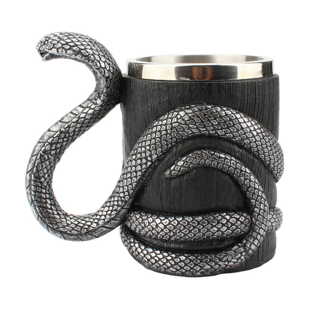 Wood Stainless Steel Cup Wine Simulation Goblet 600 ml for Home Home Decor