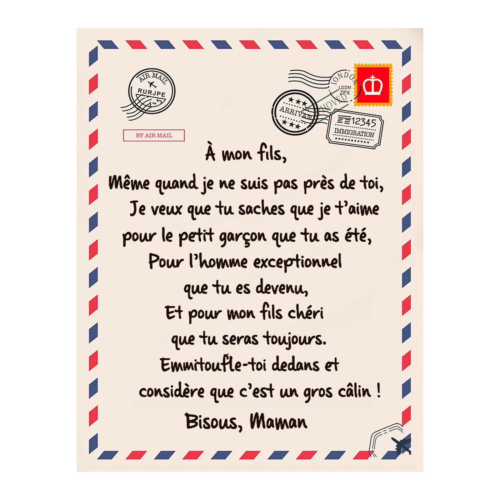 Blanket Letter Printed Quilts Flannel Blankets Gifts Style 2 150x200cm