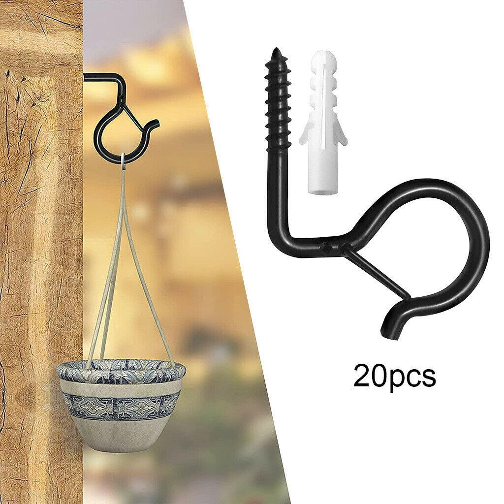 20 Pieces Q Hanger Hooks Plant Bracket for String Light Hooks Bird Feeders