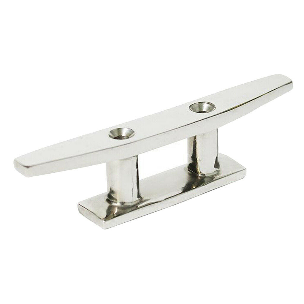 316 Stainless Steel Boat Deck 2 Holes Low Flat Rope Cleat Mooring Bollard