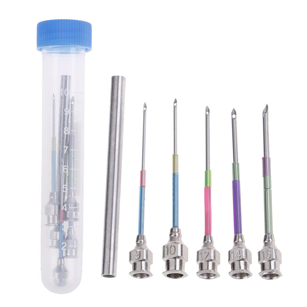 5Pcs Embroidery Stitching Punch Needle Sewing Tool With Needle Bottle DIY.l8