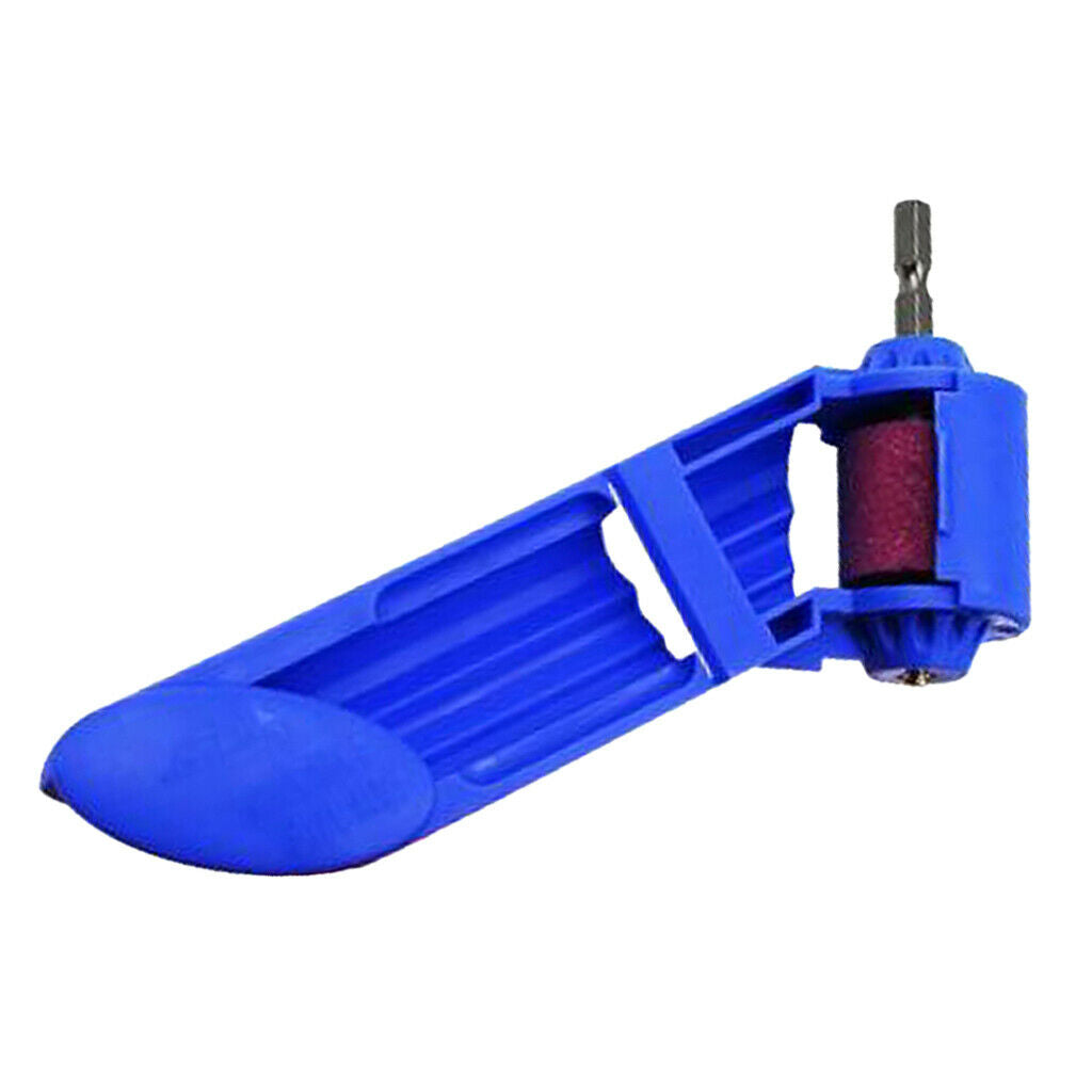 Portable Corundum Grinding Wheel Drill Bit Sharpener Polish Tools Blue