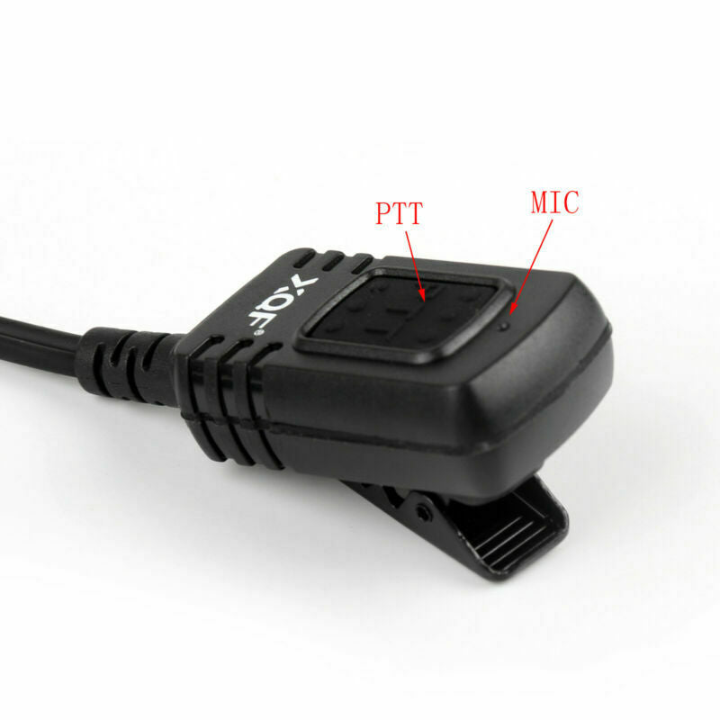 1xCovert Acoustic Tube Earpiece Headset PTT Mic 08A3 For Baofeng Kenwood Radio