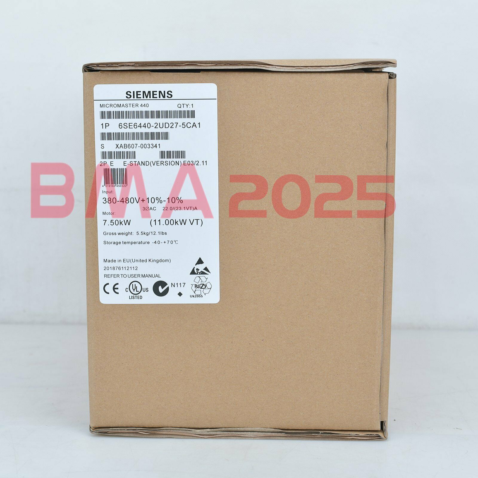 1PC New 6SE6440-2UD27-5CA1 6SE6 440-2UD27-5CA1 1year warranty DHL free Ship SM9T
