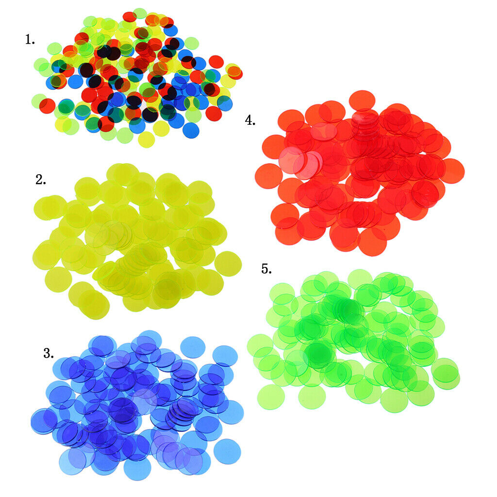 Bingo Game Chips Professional Bingo Game Chips Accs 5 Color Plastics 100Pc -