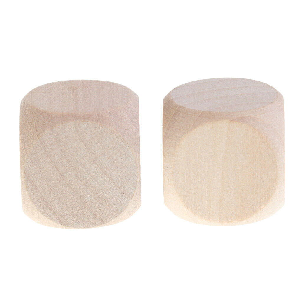 10Pcs Wooden Dice Six Side Dice 6 Side Dices 30mm for Kids Bulding Blocks