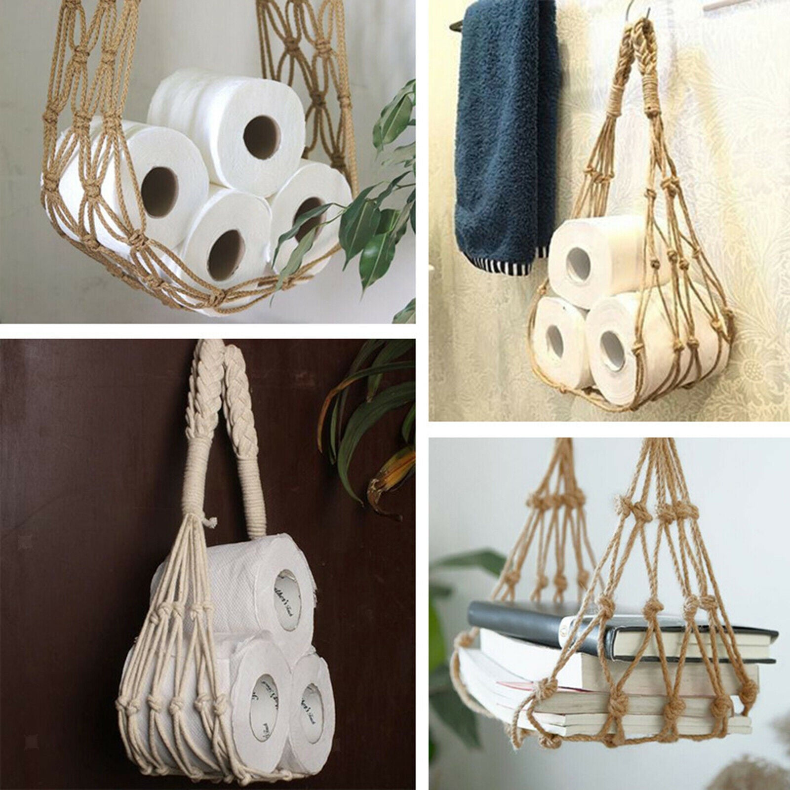 Cotton Toilet Paper Holder for Boat Beach Ocean Theme Bathroom Decor brown