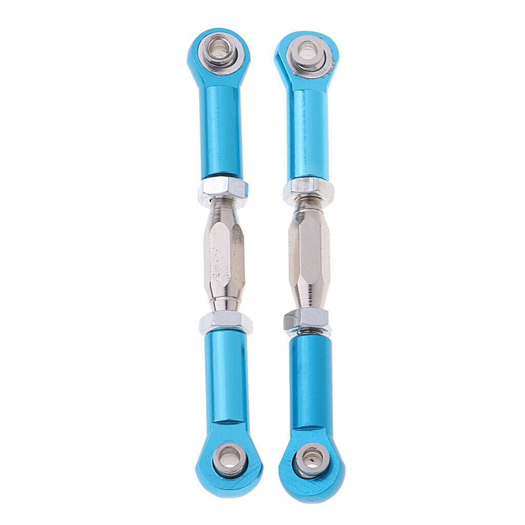 Pair of 1/10 steering servo servo tie rods blue for Scale HSP 94118 94177 RC