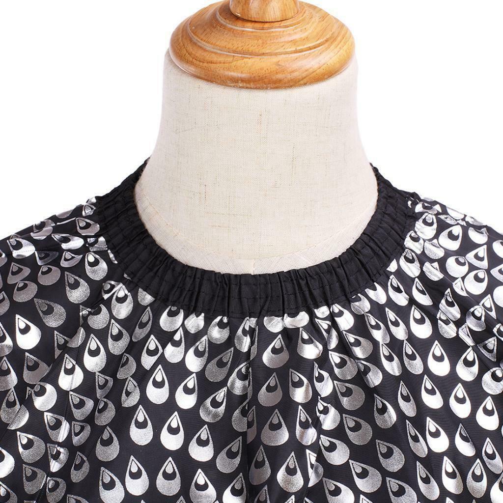 2pcs Waterproof Cloth Hair Cutting Capes Gowns Barber Shop Gown Apron Black