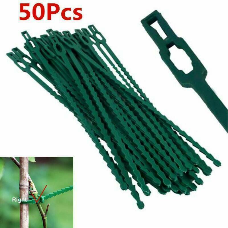 50PCS Reusable Garden Plastic Plant Cable Ties Grow Kits Tree Climbing Supports