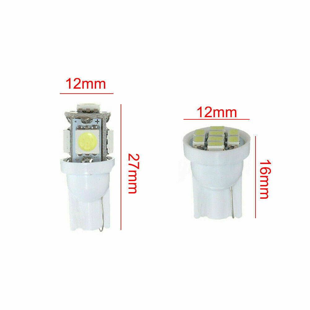 11PCS  White LED Lights Interior Package for T10 & 31mm Map Dome License Plate