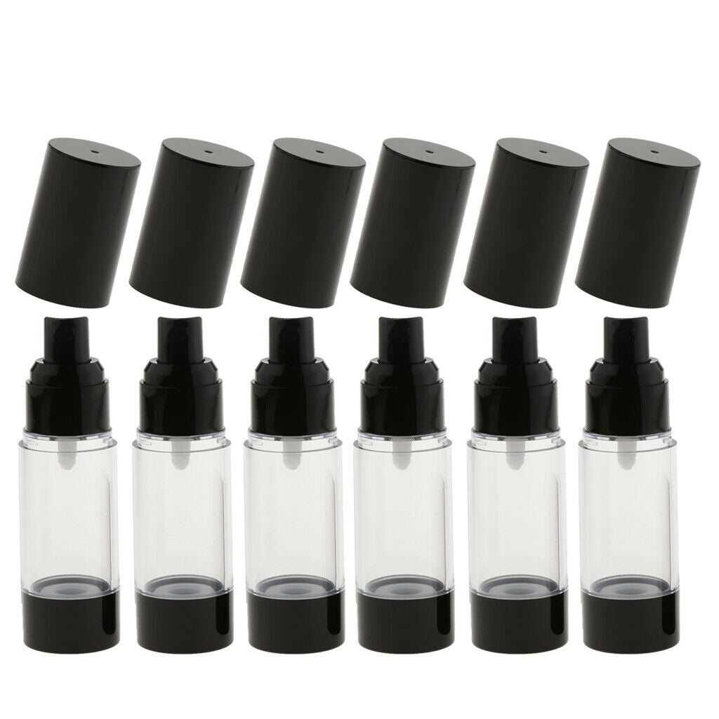 12 Piece Empty Refillable Airless Pump Bottles Travel Atomizer Bottles 30ml