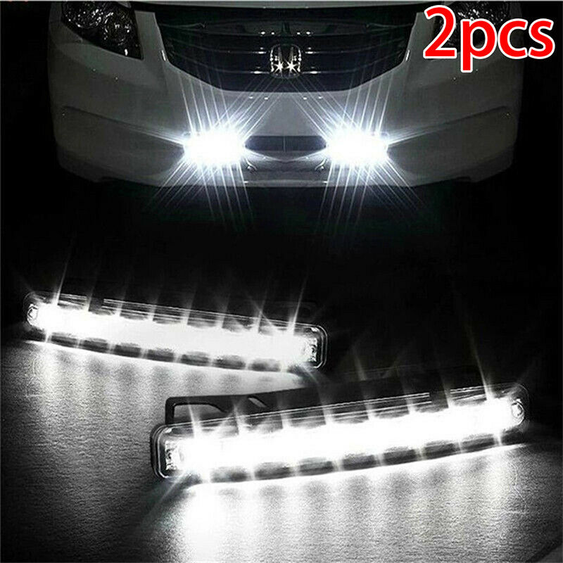 Universal 8 LED Car Light DRL Fog Daylight Driving Daytime Runing White L.l8