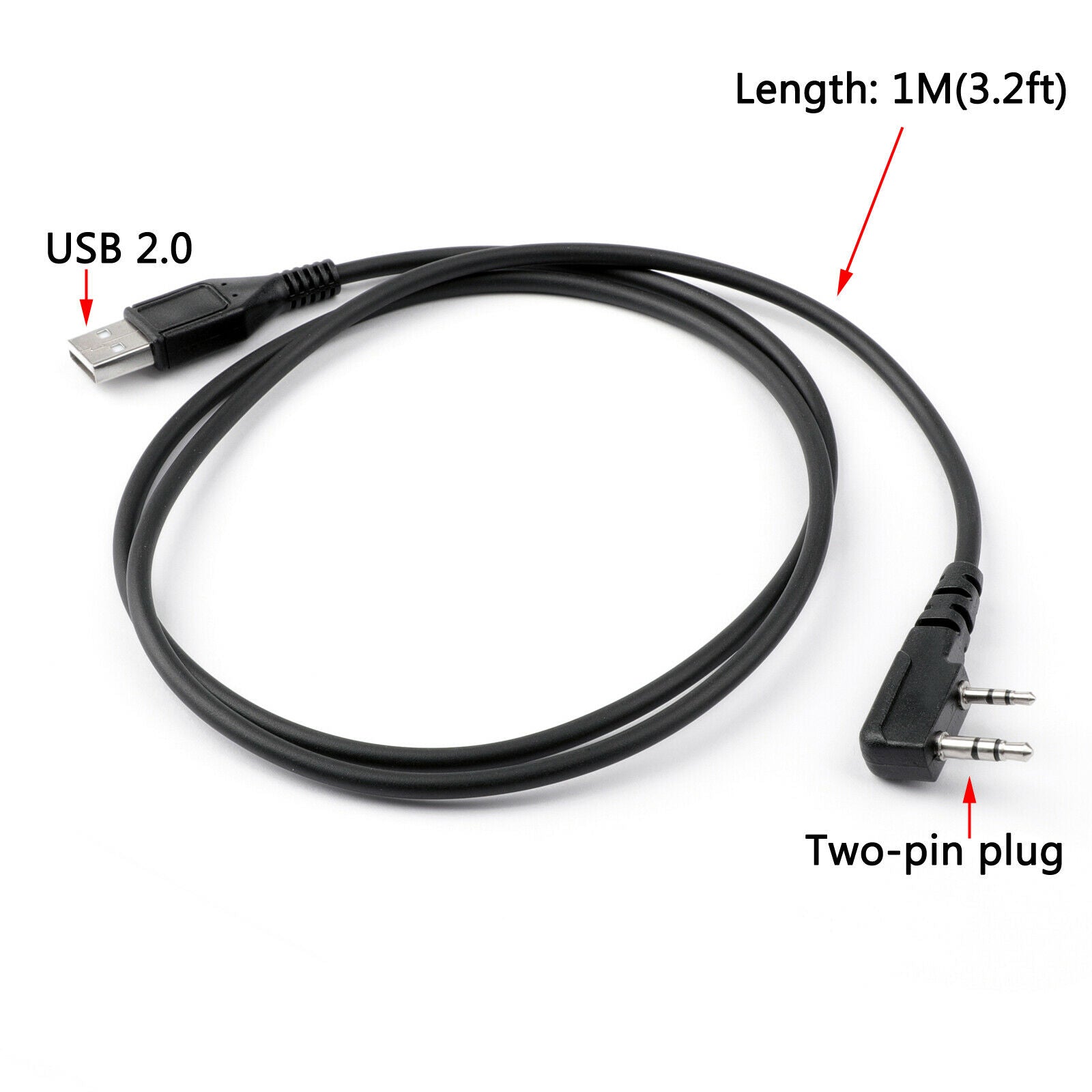 1PCS USB Programming Cable For Baofeng Digital DMR DM5R DM5RPLUS Walkie Talkie