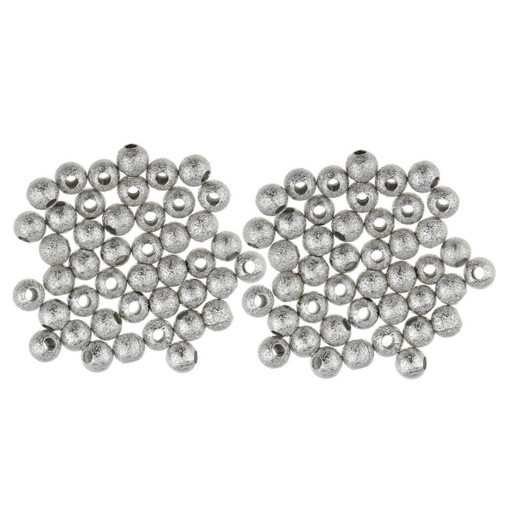 100pcs Frosted Loose Beads 4mm DIY Necklace Bracelet Jewelry Design Craft