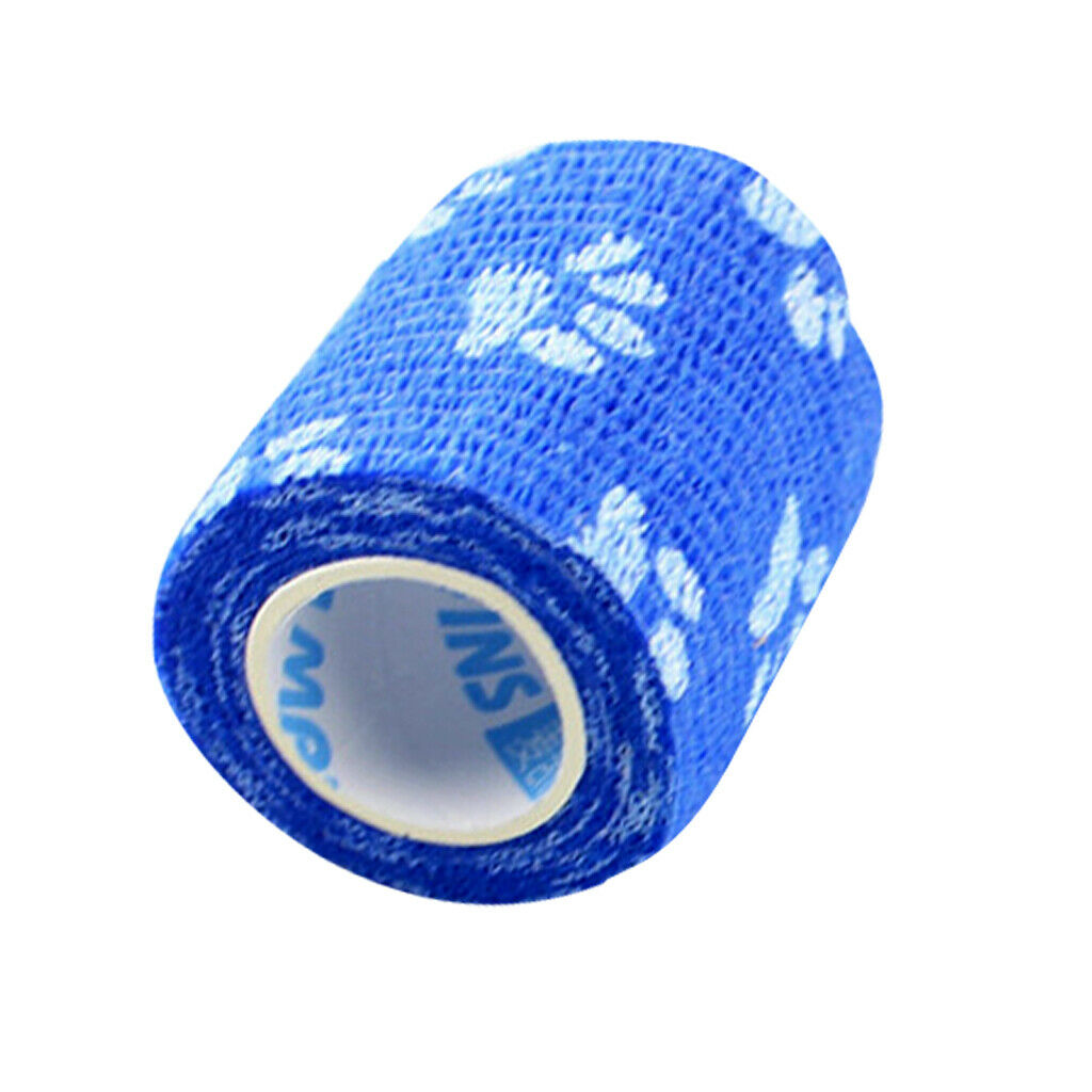 Cat, Dog, Pet Tying Bandage Gauze Tape Supply Wrap Horse Print Blue