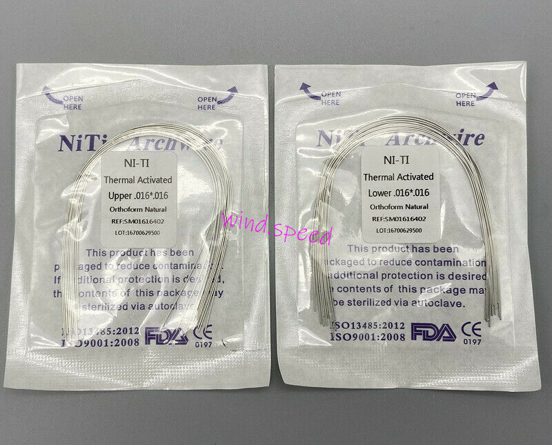 10packs Dental Arch Wire Thermal Activated Niti Rectangular Natural 16X16 U&L