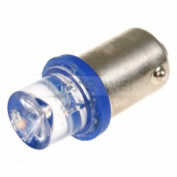 2x Blue Car LED Side Interior Light Bulbs T4W 12V BA9S