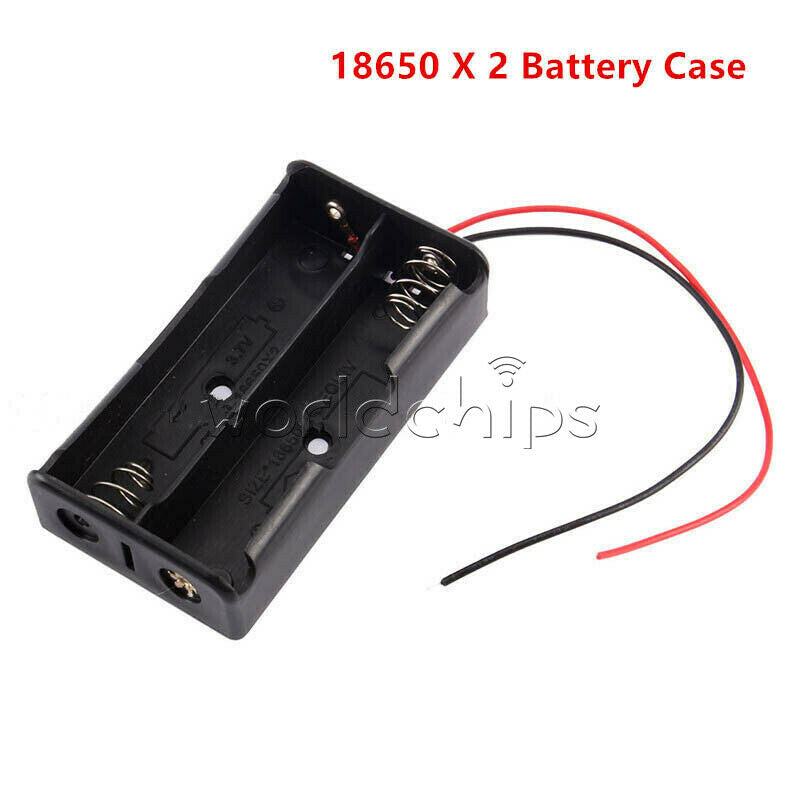 Black Battery Holder storage Box Case DIY For Battery Packs 2x 3.7V 18650 Cases