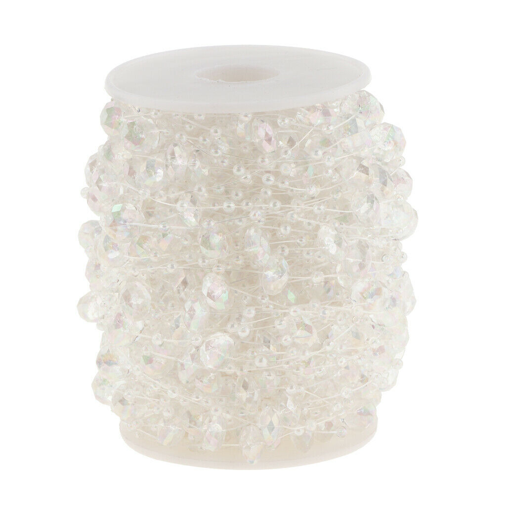 30m Colors Rhinestone Beads String Garland Chain Wedding Xmas Tree Decor