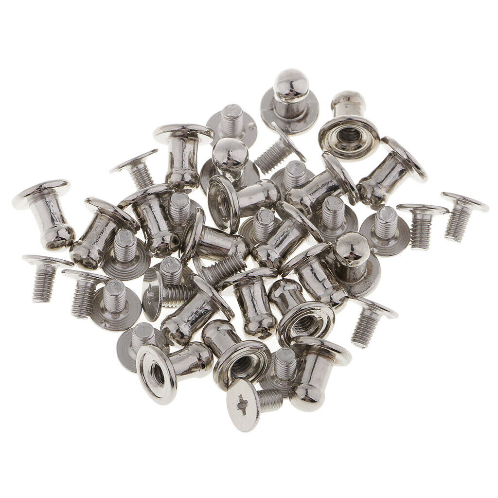 40pcs round head mini Screw Rivets fastener leather craft stud button Mixed