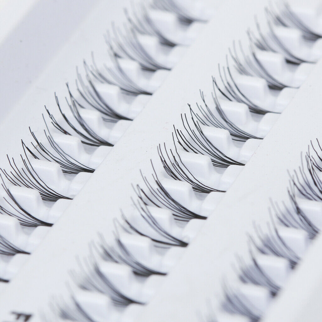 60 Pack Extension False Eyelashes Makeup Long Black Eyelash Cluster 10mm