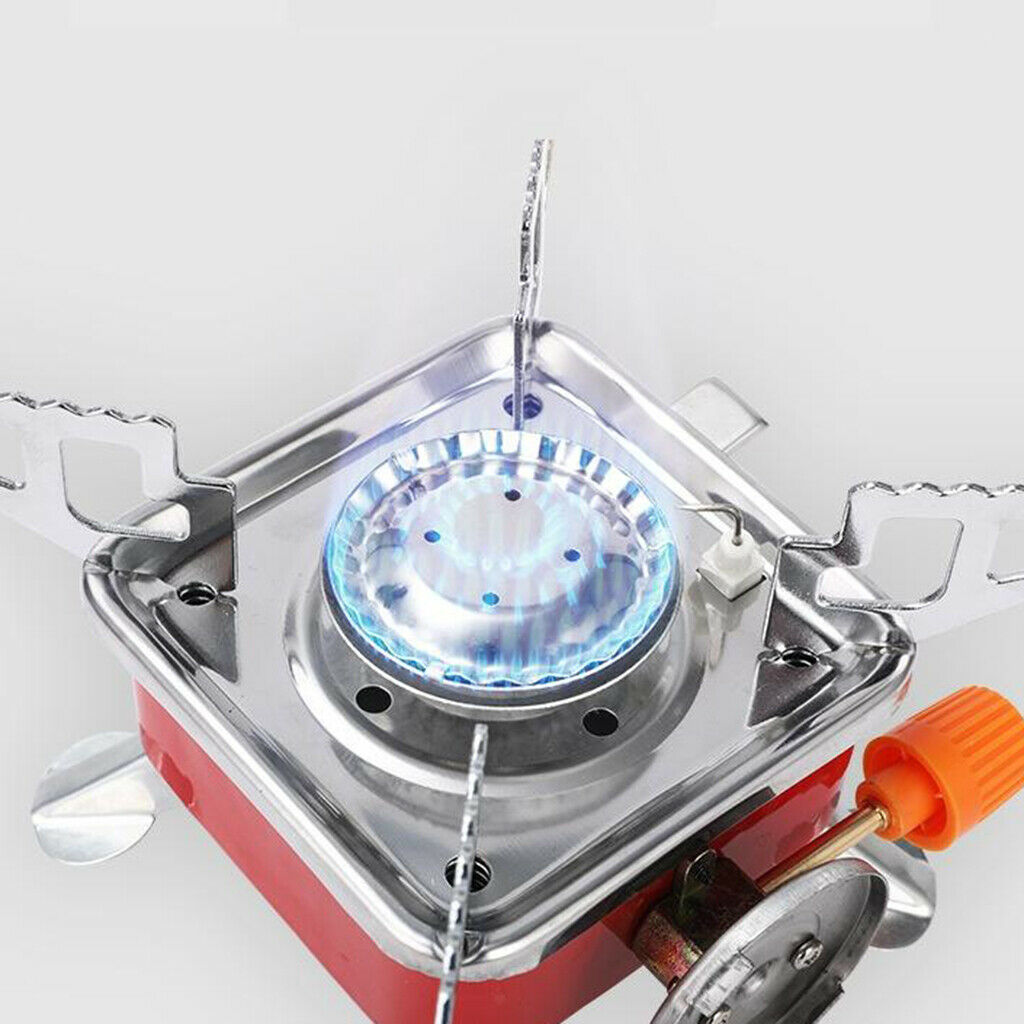Square Camping Gas Stove Cookout Folding Butane Burner  Travel Stove