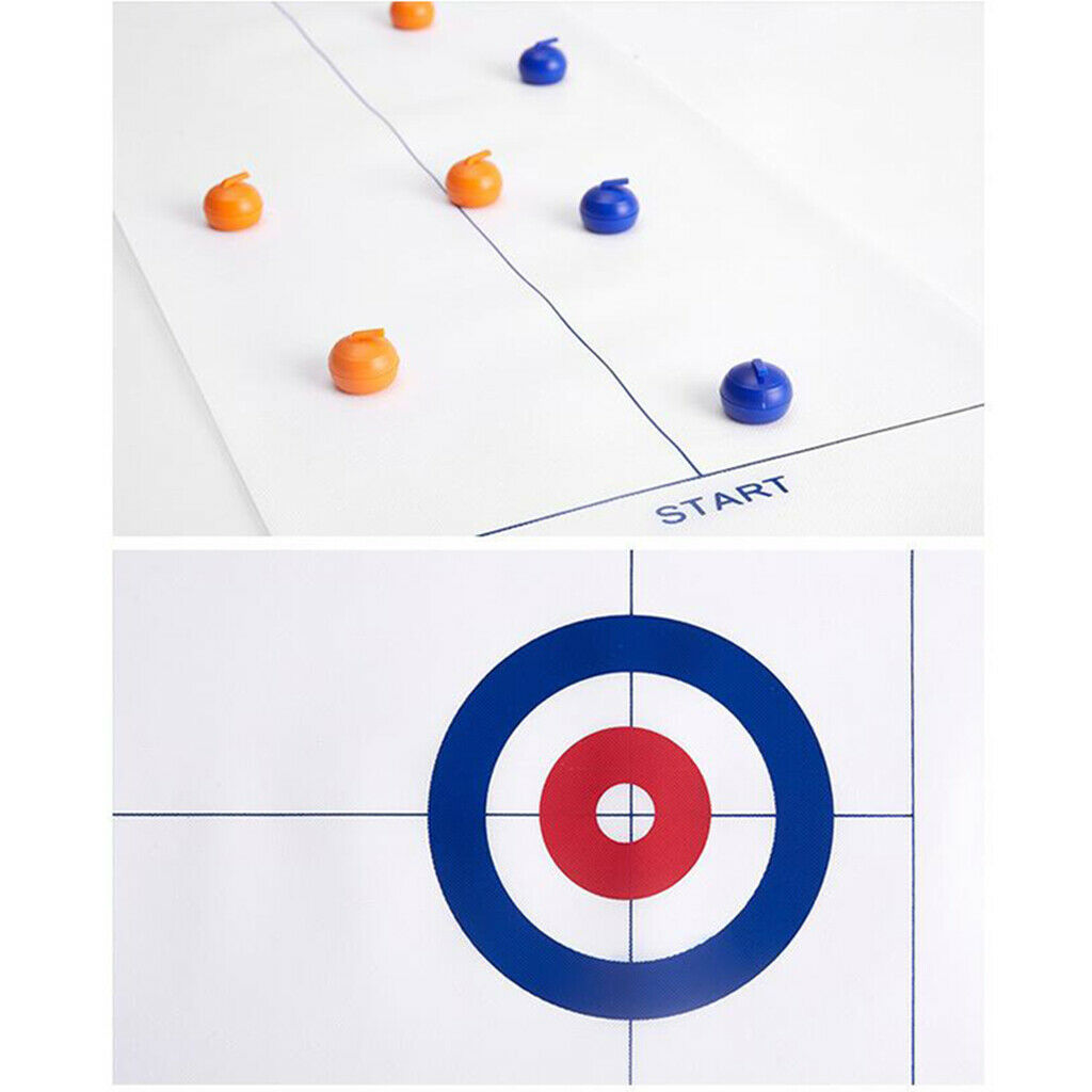 Mini Indoor Tabletop Curling Game with 8 Rollers Family Games for Indoor