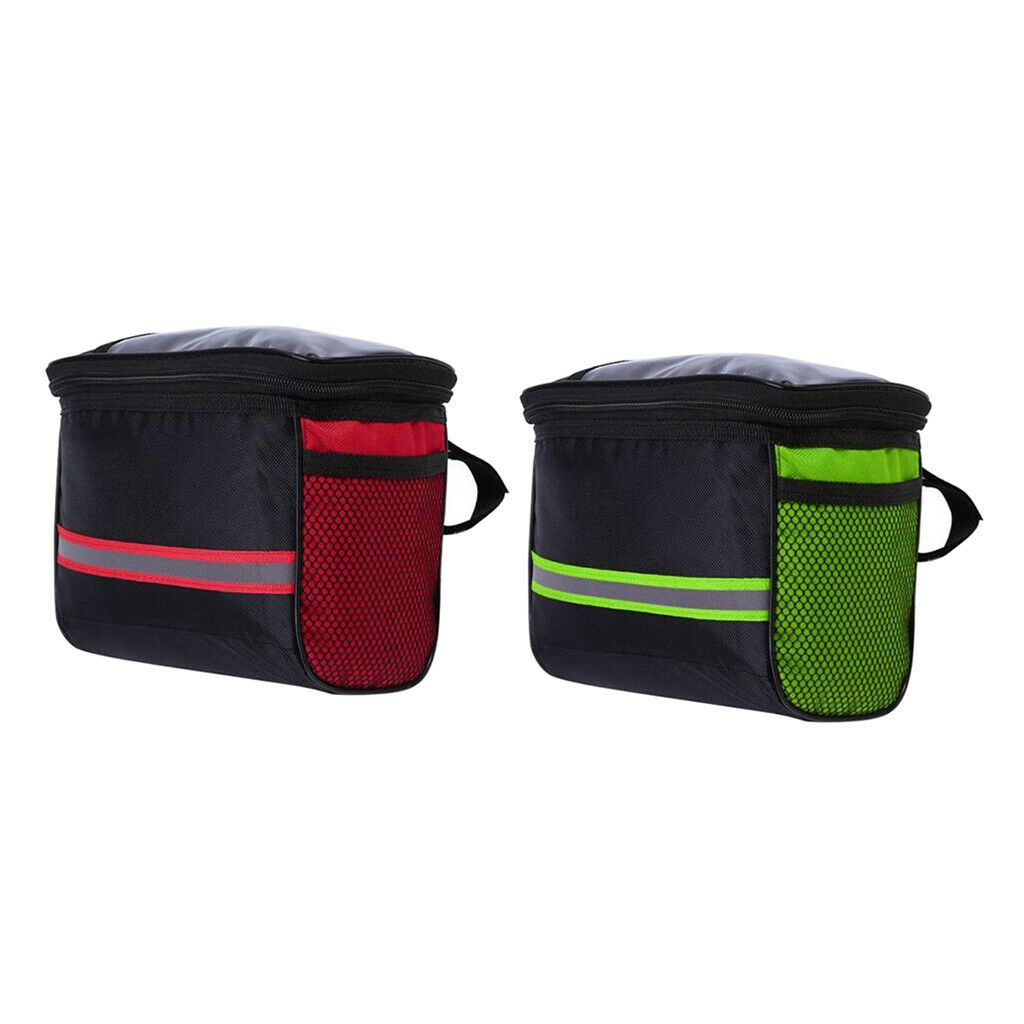 2x Waterproof Bike Handlebar Bag Outdoor Bicycle Front Pouch Pack Organizer