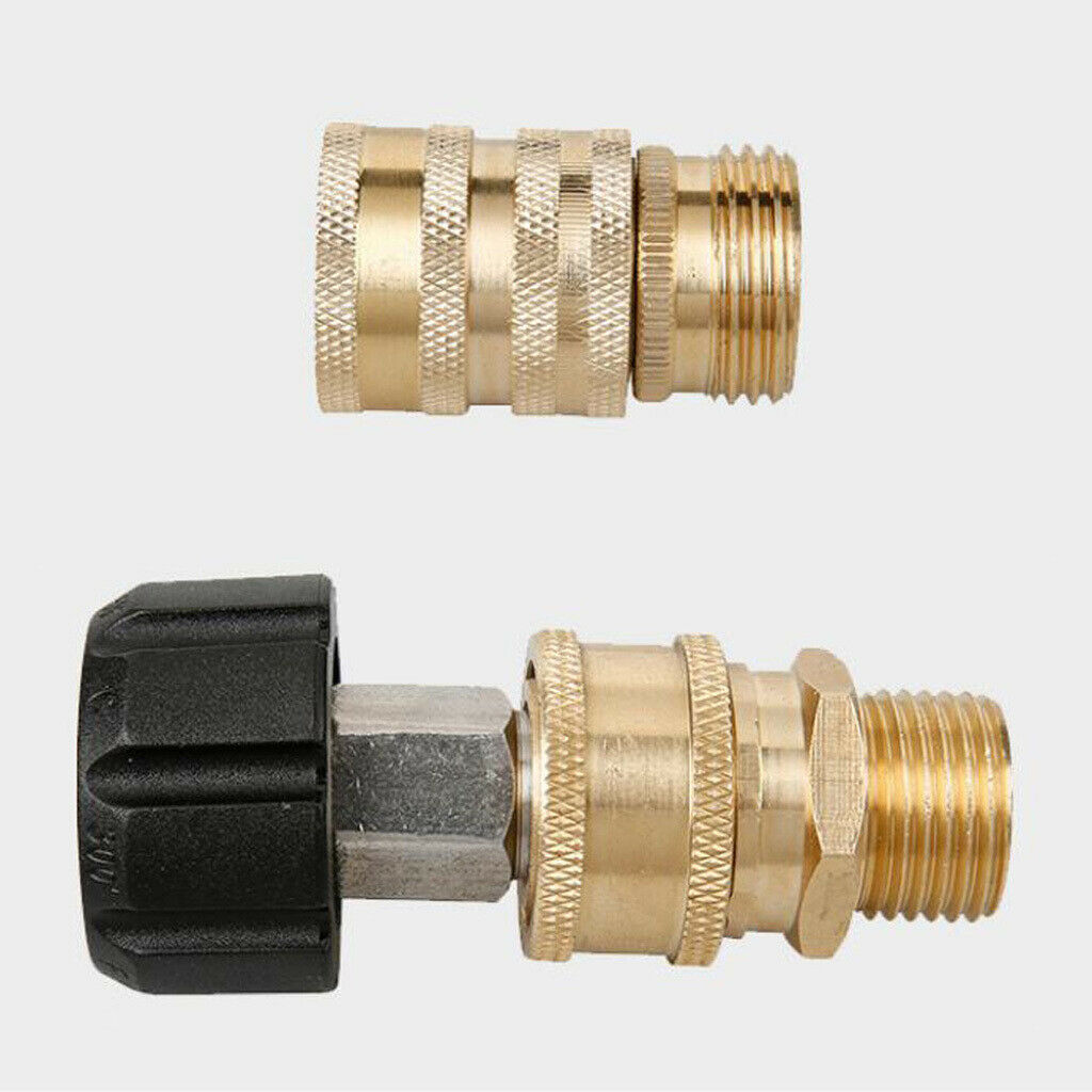 8pcs Copper Pressure Washer Fittings 1/2'' 3/4'' Quick Connect 5000PSI