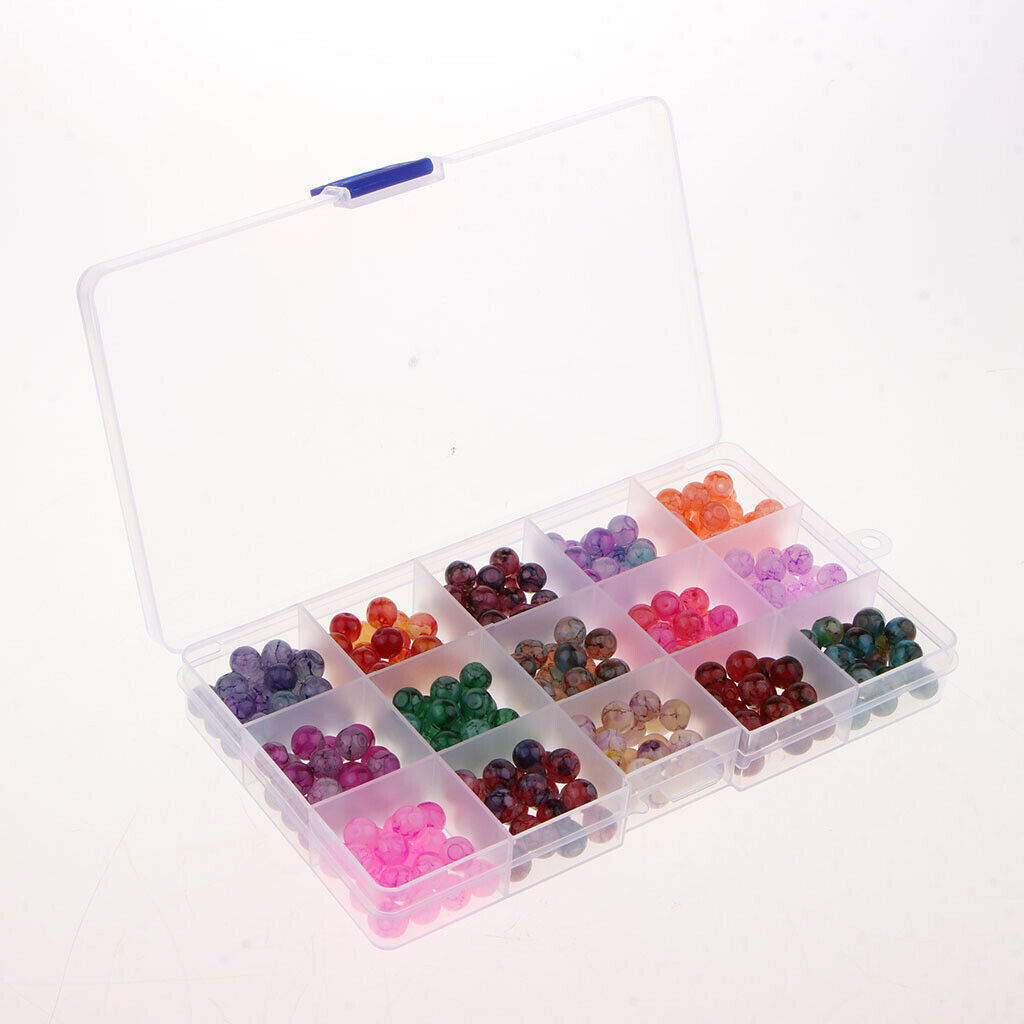 300Pcs 8mm Assorted Colors Crystal DIY Charms Baking Painted Beads DIY Bracelet