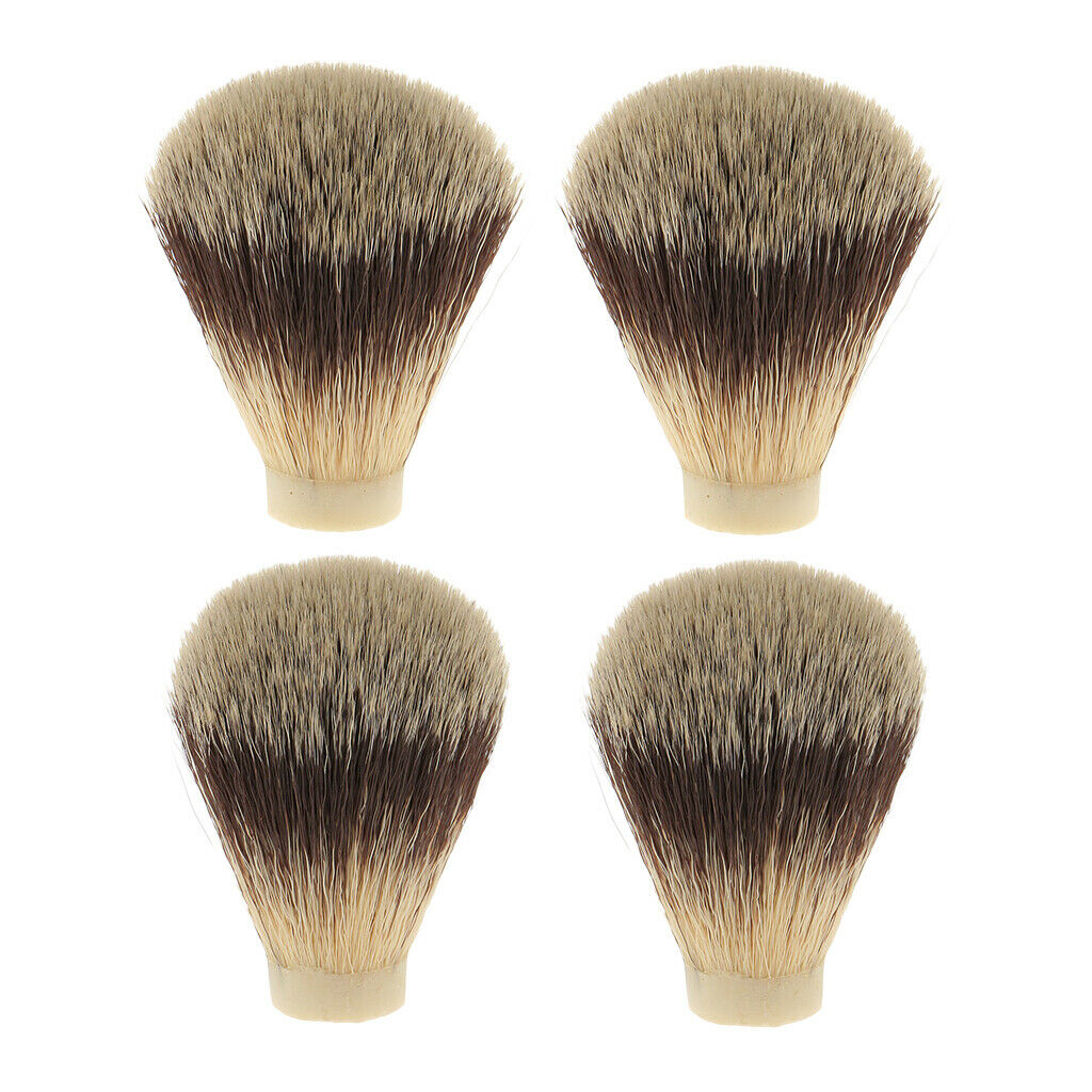 4 Pack Soft Facial Beard Shaving Brush Head Knots for Man Hair Brush Handle