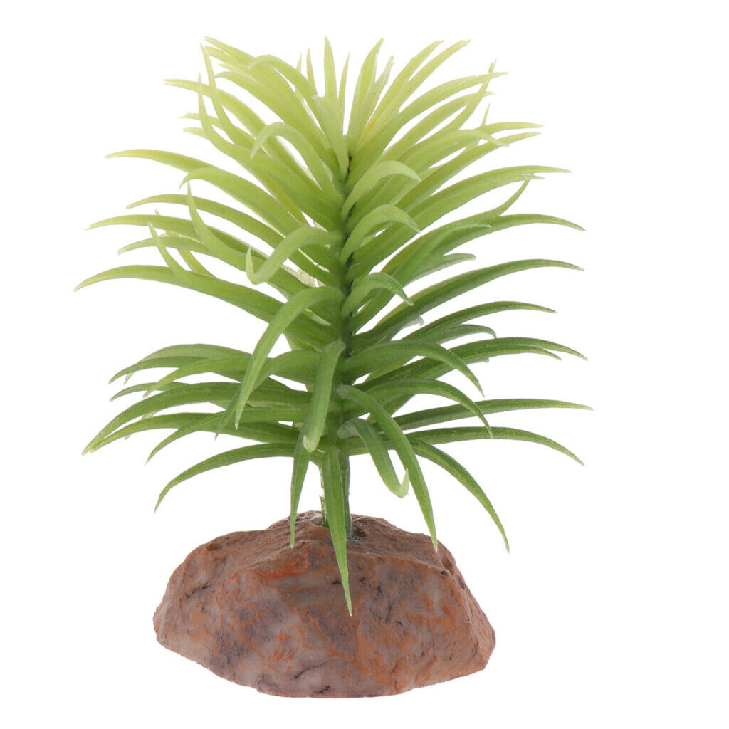 2pcs Animated Plants Underwater Decor Landscape Reptiles Snakes Hidden Cave
